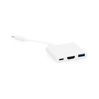 EPCOM POWERLINE - Adaptador Multipuerto USB-C 3.1 A HDMI 4K / USB 3.0 / USB – C /  Alta Velocidad de Transmisión de Datos / Admite Carga Rápida (PD) en el Puerto USB – C