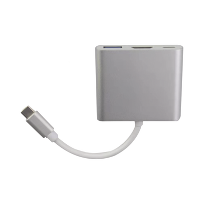EPCOM POWERLINE - Adaptador Multipuerto USB-C 3.1 A HDMI 4K / USB 3.0 / USB – C /  Alta Velocidad de Transmisión de Datos / Admite Carga Rápida (PD) en el Puerto USB – C