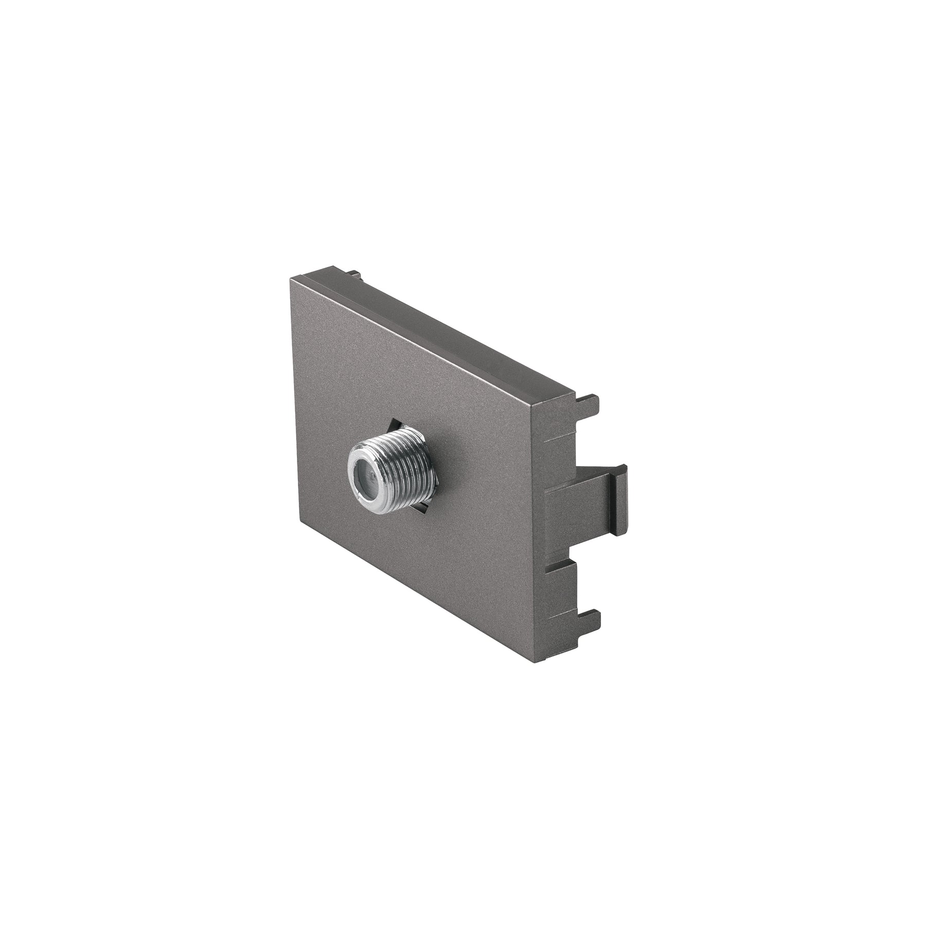 Toma de television acero inox de 1.5 modulos, linea Lisboa