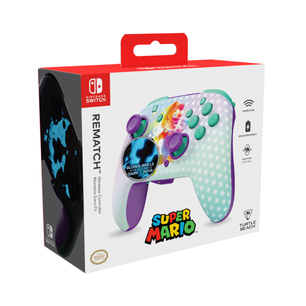 TURTLE BEACH - Control de Juego Inalámbrico Turtle Beach Rematch Mario Invencible para Nintendo Switch