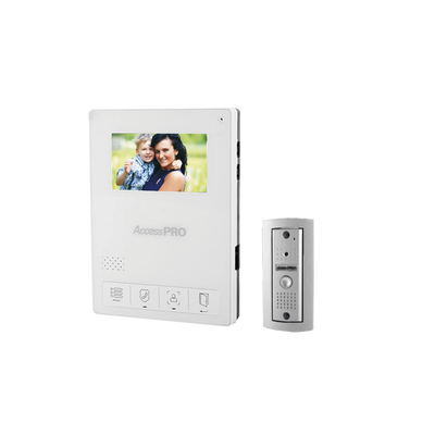 ACCESSPRO - Kit de Videoportero / Frente de Calle Antivandalismo / Cámara 900TVL para Baja Iluminación / Pantalla Alta Resolución / Control
