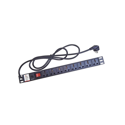 EPCOM POWERLINE - Protector de 120 Vca con 8 contactos de alimentación en color negro para aplicaciones en Rack