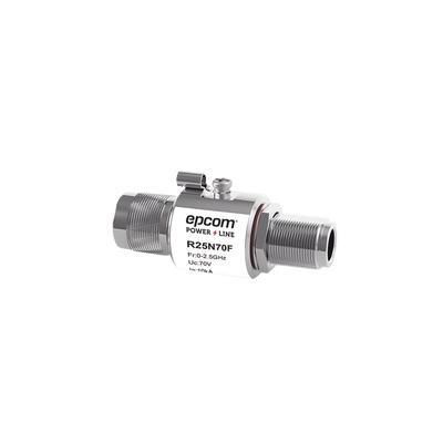 EPCOM POWERLINE - Protector de Línea Coaxial, tipo tubo de gas y paso de C.D., para 0-2.5 GHz, 750W y 0.2 dB de Perdida por Inserción