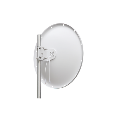 TXPRO - Antena Direccional con Frecuencia Extendida / 4.8 - 6.5 GHz / 28 dBi /  Jumper incluido con conector  SMA-Macho Inverso / Polaridad en 90º y 45º / Montaje incluido para torre o mástil