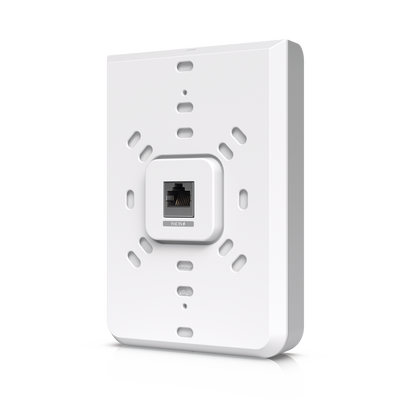 UBIQUITI - Access Point UniFi U6 In Wall/Montaje p/pared, WIFI 6 2.4 Y 5 Ghz, hasta 5.3 Gbps, 1 pto PoE In, 4 ptos secundarios (1 PoE Out)