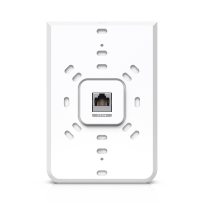 UBIQUITI - Access Point UniFi U6 In Wall/Montaje p/pared, WIFI 6 2.4 Y 5 Ghz, hasta 5.3 Gbps, 1 pto PoE In, 4 ptos secundarios (1 PoE Out)