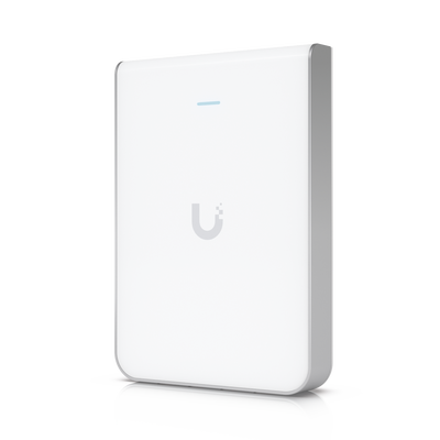 UBIQUITI - Access Point UniFi U6 In Wall/Montaje p/pared, WIFI 6 2.4 Y 5 Ghz, hasta 5.3 Gbps, 1 pto PoE In, 4 ptos secundarios (1 PoE Out)