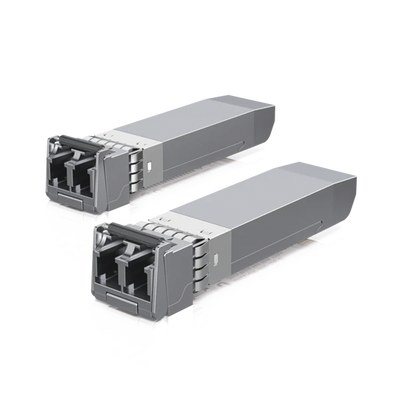 UBIQUITI - UFiber Módulo SFP+ 10G, transceptor MiniGibic MultiModo 10 Gbps, distancia 300m, conectores LC, paquete de 2 piezas