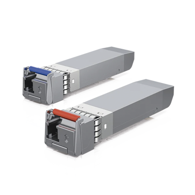 UBIQUITI - UFiber Módulo SFP+, transceptor MiniGibic MonoModo 10 Gbps, distancia 10 km, un conector LC. Incluye 2 piezas