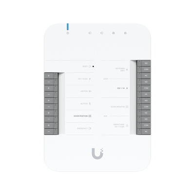 UBIQUITI - UniFi Access Kit de Inicio Gen2 Profesional para 1 puerta, (1) Lector NFC con pantalla táctil, audio 2 vías y cámara / (1) Lector NFC y de movimiento UA-G2 / Hub para conexiones para controlar una puerta con salida POE y energizar acc