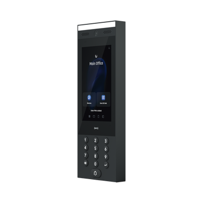 UBIQUITI - UniFi Intercom para interior/exterior IP65, Lector NFC y QR / Pantalla táctil 7", cámara, bocina y micrófono, sensor de movimiento, funciona con UniFi Access