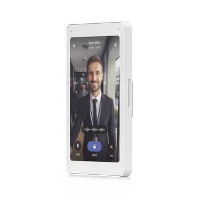 UBIQUITI - UniFi Intercom Viewer, monitor que se vincula a UA-INTERCOM, para visualizar y aperturar, pantalla táctil de 5", energizado por POE, montaje en pared