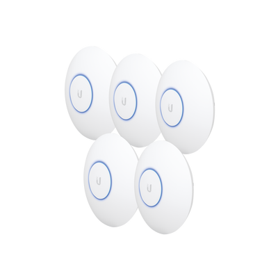 UBIQUITI - Paquete de 5 Access Point UniFi HD 802.11ac Wave 2 MU-MIMO 4X4 para alta densidad de usuarios, hasta 500 usuarios WiFi (Sin PoE´s)