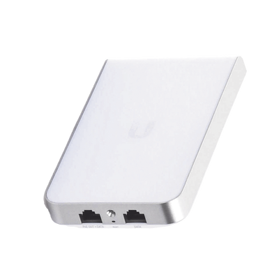 UBIQUITI - Access Point UniFI doble banda cobertura 180º, MI-MO 2x2 diseño placa de pared con dos puertos adicionales, hasta 100 usuarios Wi-Fi
