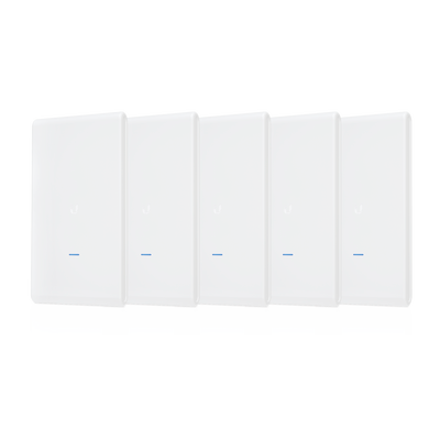 UBIQUITI - 5 Access Point UniFi doble banda para exterior, antena integrada 360°; 802.11ac MIMO 3X3, hasta 250 usuarios concurrentes
