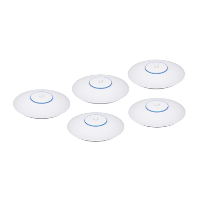 UBIQUITI - Paquete de 5 Access Point UniFi 802.11ac Wave 2, MU-MIMO4X4 con antena Beamforming, hasta 1.7 Gbps, para interior PoE 802.3af, soportan 200 clientes, No incluyen PoE´s
