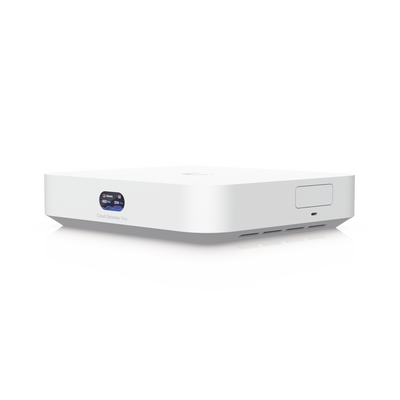 UBIQUITI - UCG Max Cloud Gateway de 2.5 GbE Compacto con Soporte para hasta 30 Dispositivos UniFi, 300+ Clientes, Enrutamiento IPS de 2.3 Gbps y Almacenamiento 512 GB de Memoria Interna