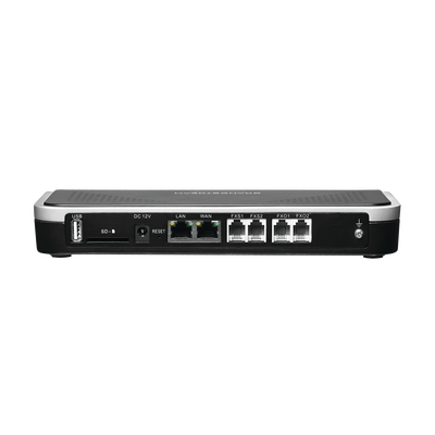 GRANDSTREAM - Conmutador IP-PBX de 2 puertos FXO + 2 FXS, 30 llamadas concurrentes, 500 usuarios y doble puerto Gigabit