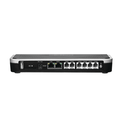 GRANDSTREAM - Conmutador IP-PBX de 4 puertos FXO + 2 FXS, 45 llamadas concurrentes, 500 usuarios y doble puerto Gigabit
