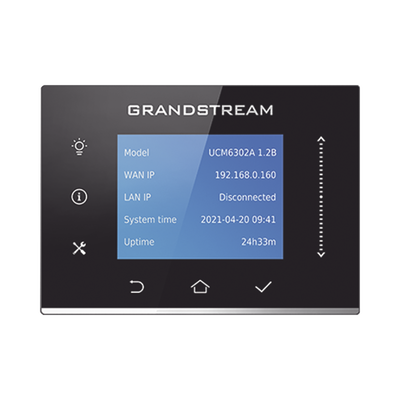 GRANDSTREAM - Conmutador IP-PBX para hasta 500 usuarios y 75 llamadas simultaneas, 2FXO, 2FXS, solución para PyMEs