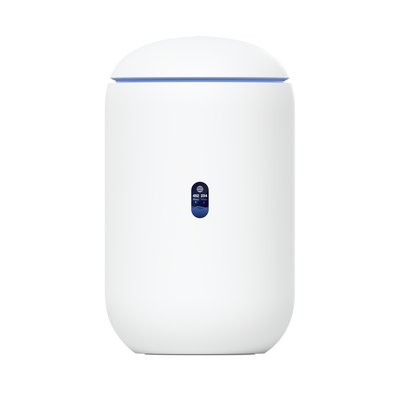 UBIQUITI - UniFi Dream Router con WiFi 6, 4 puertos LAN Gigabit de los cuales 2 son POE 802.3af. Aplicaciones UniFi Network, Protect y Access pre-instaladas. Pantalla LCD