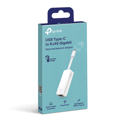 TP-LINK - Adaptador de red Ethernet RJ45 10/100/1000Mbps a USB tipo C