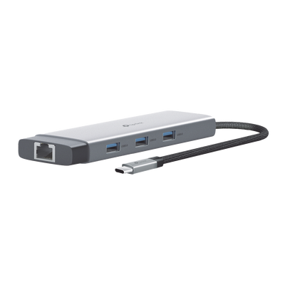 TP-LINK - Adaptador HUB 9 en 1, 1 puerto USB-C entrada, 1 puerto HDMI 4K, 1 puerto Ethernet Gigabit, 1 puerto SD y MicroSD, 1 puerto USB-C y 3 puertos USB-A