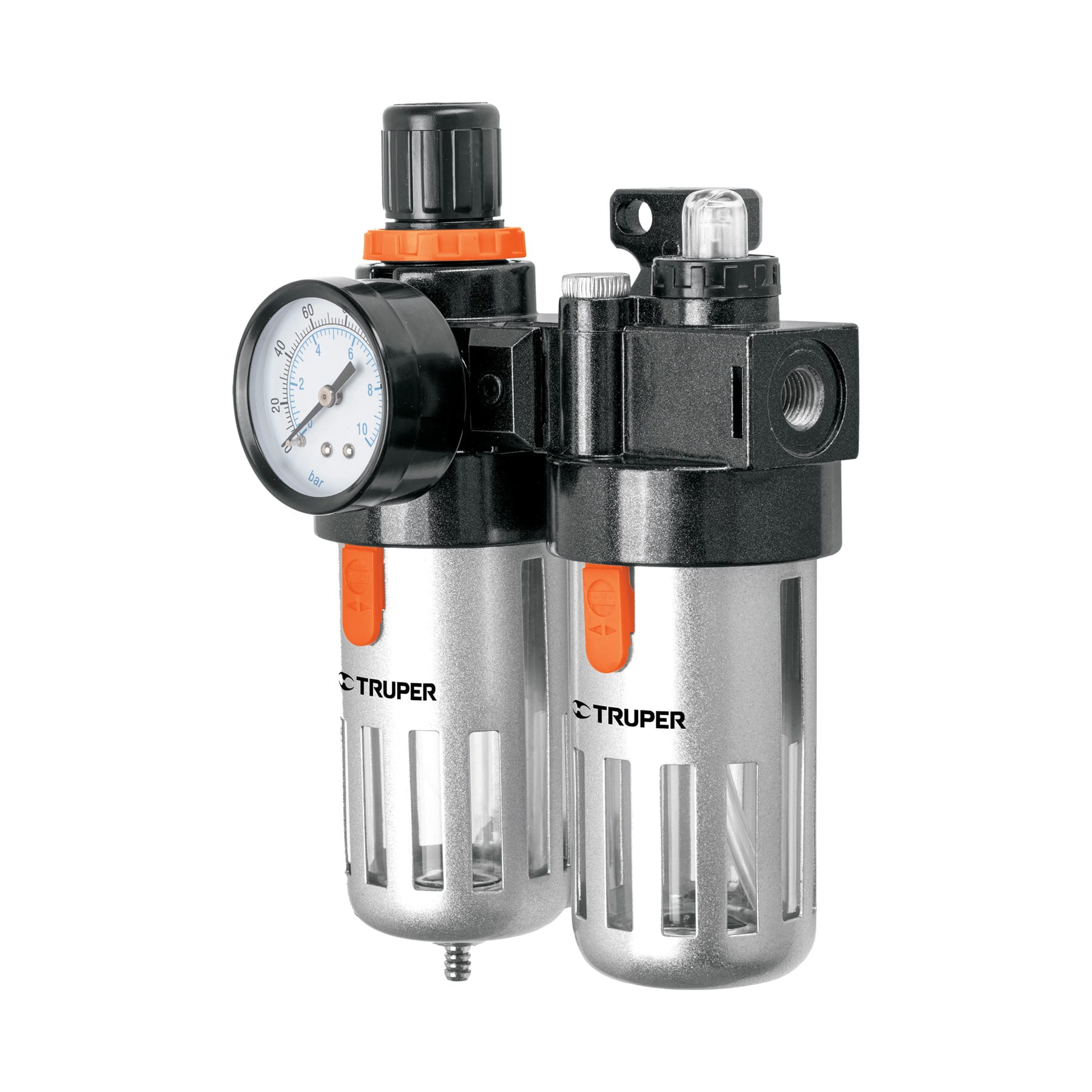 Filtro y regulador de aire con modulo de lubricacion, TRUPER