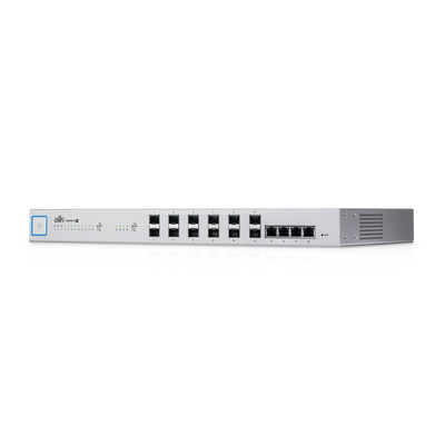 UBIQUITI - UniFi Switch 16 XG, Capa 2 de 12 puertos SFP+ 10 Gb + 4 puertos 10G Base-T (RJ-45)