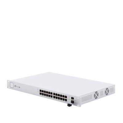 UBIQUITI - Switch PoE UniFi capa 2 Administrable de 26 puertos Gigabit (24 eth PoE y 2 SFP) 802.3 af/at / Pasivo 24V, 500 Watts, throughput de 38.69 Mpps