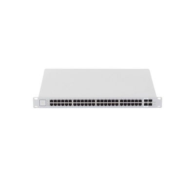 UBIQUITI - UniFi Switch PoE+/ Pasivo 24V, Administrable de 48 puertos 10/100/1000 Mbps, 2 puertos SFP Gigabit , 2 puertos SFP+ 10 G, 500W