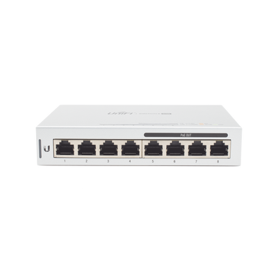 UBIQUITI - Switch UniFi Administrable capa 2 de 8 puertos Gigabit (4 Puertos Gigabit PoE 802.3af y 4 puertos Gigabit ethernet) 60W