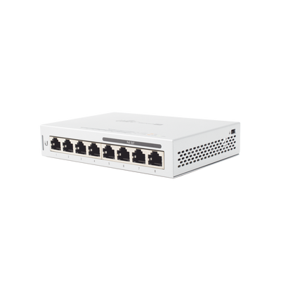 UBIQUITI - Switch UniFi Administrable capa 2 de 8 puertos Gigabit (4 Puertos Gigabit PoE 802.3af y 4 puertos Gigabit ethernet) 60W