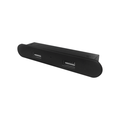THORSMAN - Mini Empotrable Rectangular Color Negro, con 2 Puertos USB con Cable