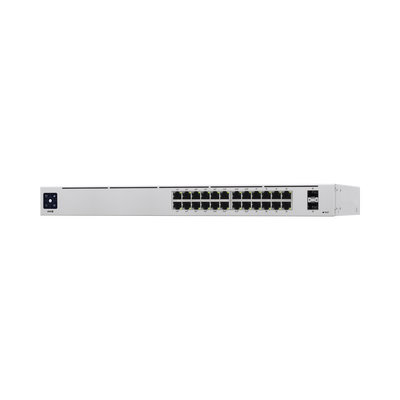 UBIQUITI - UniFi Switch USW-24-POE Gen2, Capa 2 de 24 puertos (16 puertos PoE 802.3af/at + 8 puertos Gigabit) + 2 puertos 1G SFP, 95W, pantalla informativa