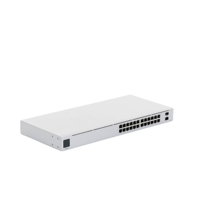UBIQUITI - UniFi Switch USW-24-POE Gen2, Capa 2 de 24 puertos (16 puertos PoE 802.3af/at + 8 puertos Gigabit) + 2 puertos 1G SFP, 95W, pantalla informativa