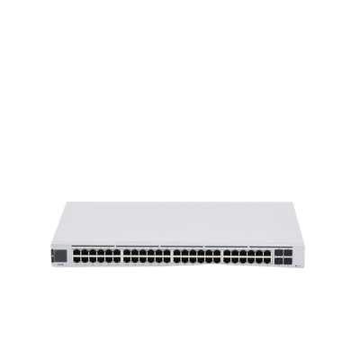 UBIQUITI - UniFi Switch USW-48-POE, Capa 2 de 48 puertos (32 puertos PoE 802.3af/at + 16 puertos Gigabit) + 4 puertos 1G SFP, 195W, pantalla informativa