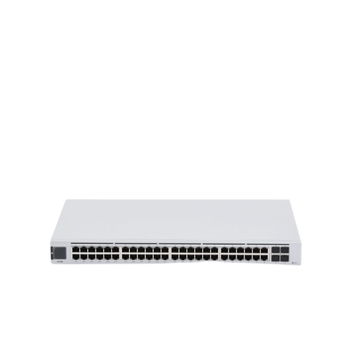 UBIQUITI - UniFi Switch USW-48-POE, Capa 2 de 48 puertos (32 puertos PoE 802.3af/at + 16 puertos Gigabit) + 4 puertos 1G SFP, 195W, pantalla informativa