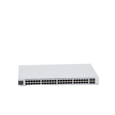 UBIQUITI - UniFi Switch USW-48-POE, Capa 2 de 48 puertos (32 puertos PoE 802.3af/at + 16 puertos Gigabit) + 4 puertos 1G SFP, 195W, pantalla informativa