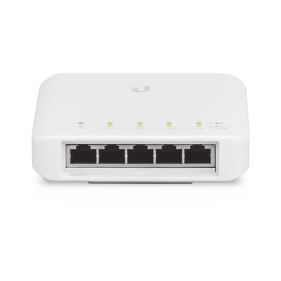 UBIQUITI - Switch UniFi FLEX de 5 puertos para semi-exterior IP55 (1 x PoE de entrada 802.3af/at/bt y 4 puertos PoE de salida 802.3af)