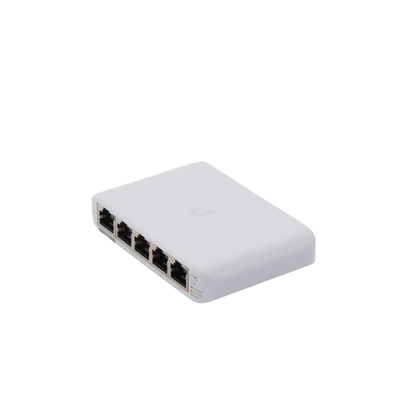 UBIQUITI - Switch UniFi Administrable Compacto de 5 Puertos 10/100/1000 Mbps, soporta entrada de PoE 802.3af/at