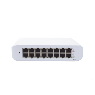 UBIQUITI - Switch UniFi Lite Administrable PoE de 16 Puertos 10/100/1000 Mbps (8 puertos 802.3af/at), 45 W