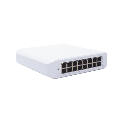 UBIQUITI - Switch UniFi Lite Administrable PoE de 16 Puertos 10/100/1000 Mbps (8 puertos 802.3af/at), 45 W