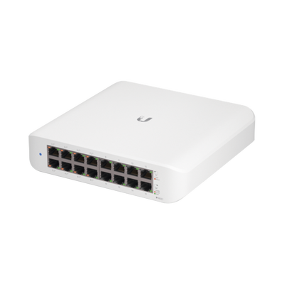 UBIQUITI - Switch UniFi Lite Administrable PoE de 16 Puertos 10/100/1000 Mbps (8 puertos 802.3af/at), 45 W