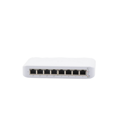 UBIQUITI - Switch UniFi Lite Administrable PoE de 8 Puertos 10/100/1000 Mbps (4 puertos 802.3af/at), 52 W