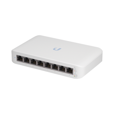 UBIQUITI - Switch UniFi Lite Administrable PoE de 8 Puertos 10/100/1000 Mbps (4 puertos 802.3af/at), 52 W