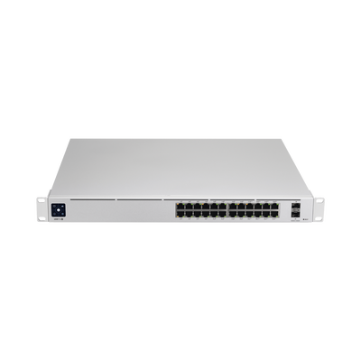 UBIQUITI - UniFi Switch USW-Pro-24-POE Gen2, con funciones capa 3, de 24 puertos PoE 802.3at/bt + 2 puertos 1/10G SFP+, 400W, pantalla informativa