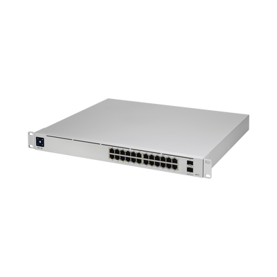 UBIQUITI - UniFi Switch USW-Pro-24-POE Gen2, con funciones capa 3, de 24 puertos PoE 802.3at/bt + 2 puertos 1/10G SFP+, 400W, pantalla informativa
