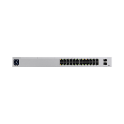 UBIQUITI - UniFi Switch USW-Pro-24-POE Gen2, con funciones capa 3, de 24 puertos PoE 802.3at/bt + 2 puertos 1/10G SFP+, 400W, pantalla informativa
