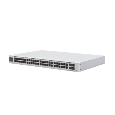 UBIQUITI - UniFi Switch USW-Pro-48, Capa 3 de 48 puertos Gigabit RJ-45 + 4 puertos 1/10G SFP+, pantalla informativa